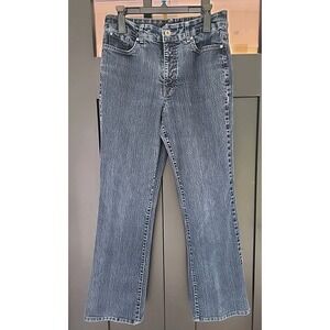 Nine West Womens Jeans‎ Straight Leg Denim Stretch Dark Blue Size 14/31